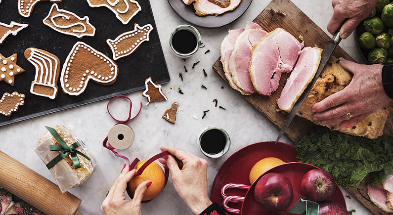 Julskinka och pepparkakor