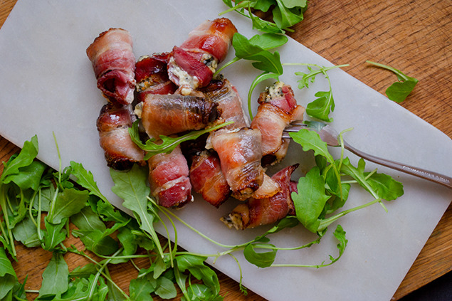 Baconlindade dadlar med ädelost