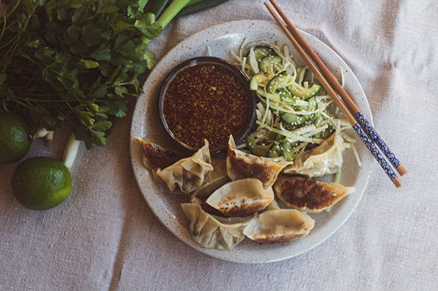 Fläskfärsdumplings