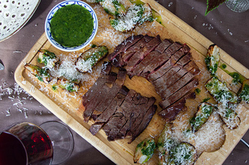 Entrecote med jordärtskocka