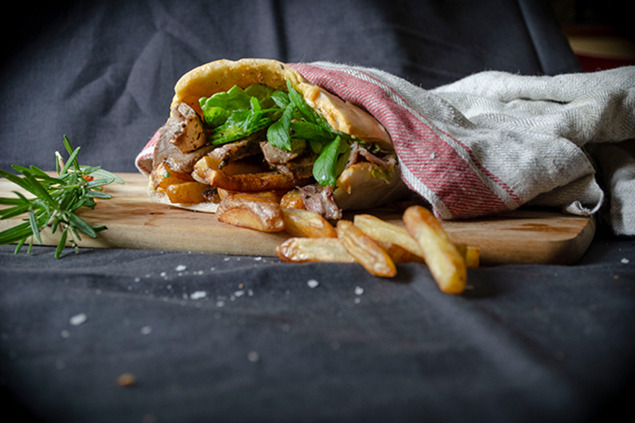 Gyros med pommes frites
