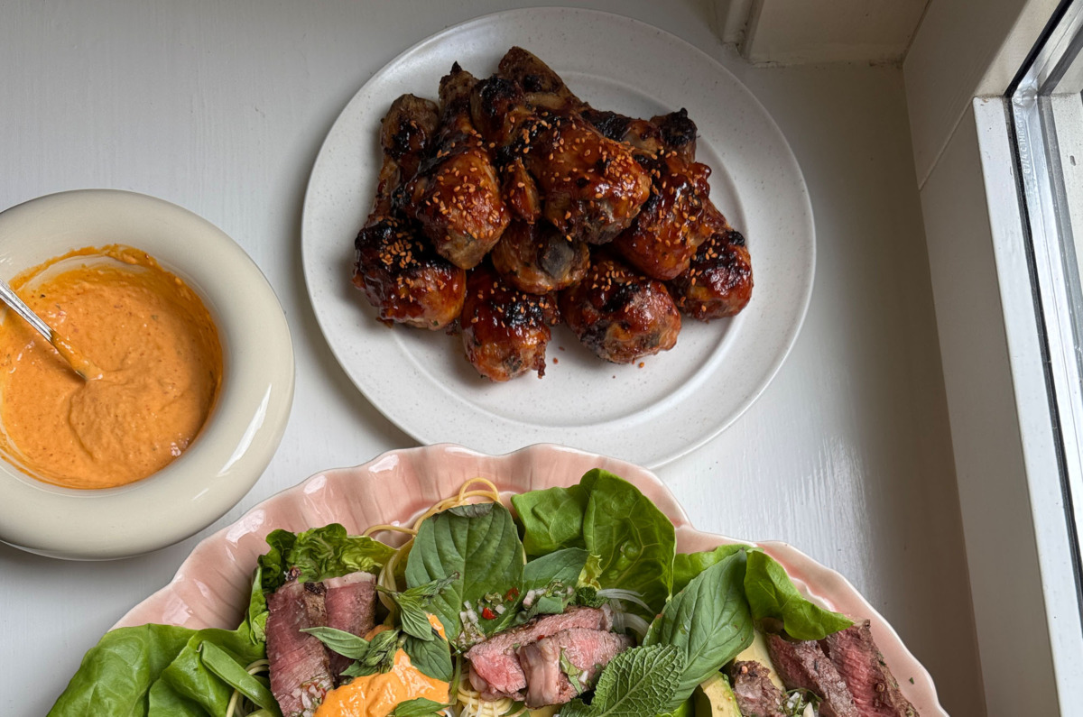Grillade, kladdiga kycklingben/klubbor