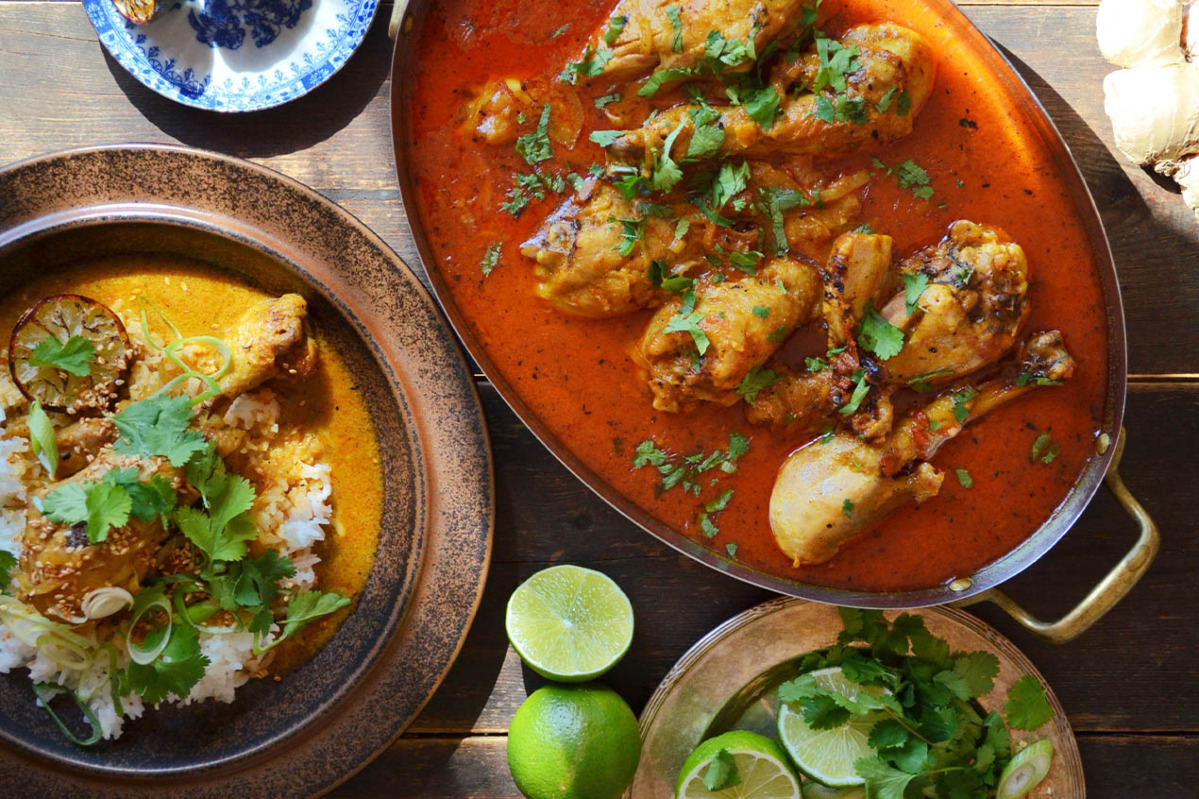 Kycklingcurrygryta med kokosmjölk och lime