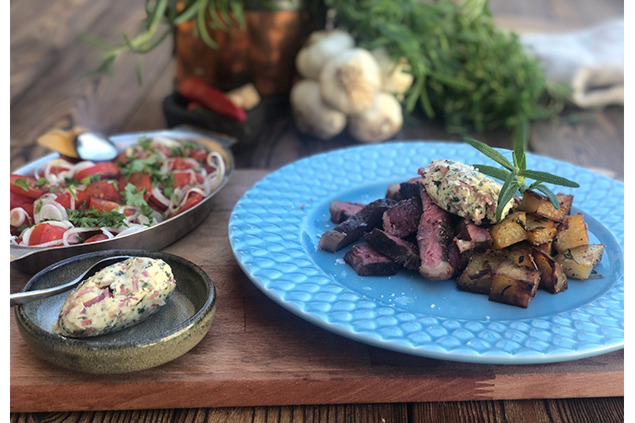 Grillad rostbiff med dragonsmör