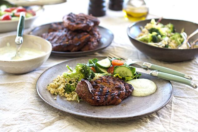 Grillad fläskkarré med quinoasallad