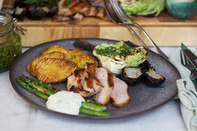 Grilltallrik med grisens hemlighet
