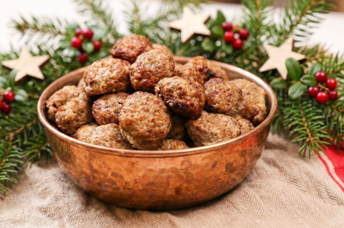 Julköttbullar med Västerbottensost
