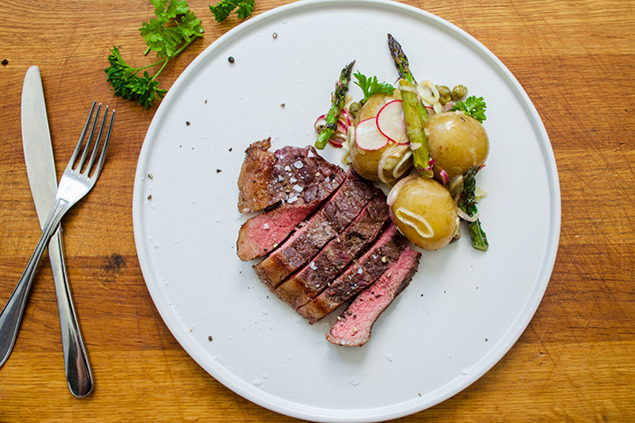 Grillad rostbiff med fransk potatissallad