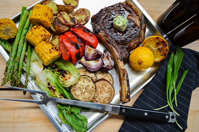 Tomahawk med ramslökssmör