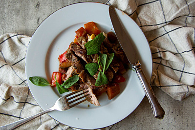 Grillad lammkarré med ratatouille