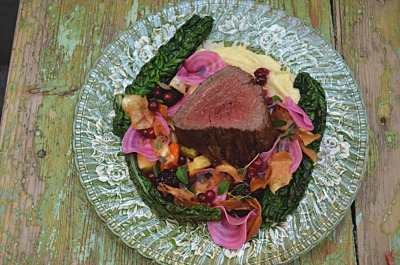 Oxfilé med brynt smörsky