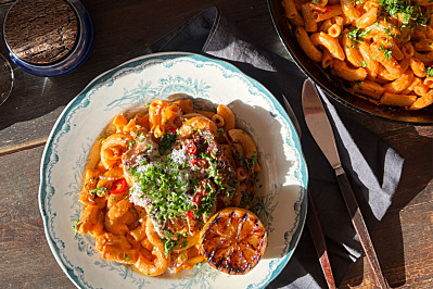 Vodkapasta med gochujang