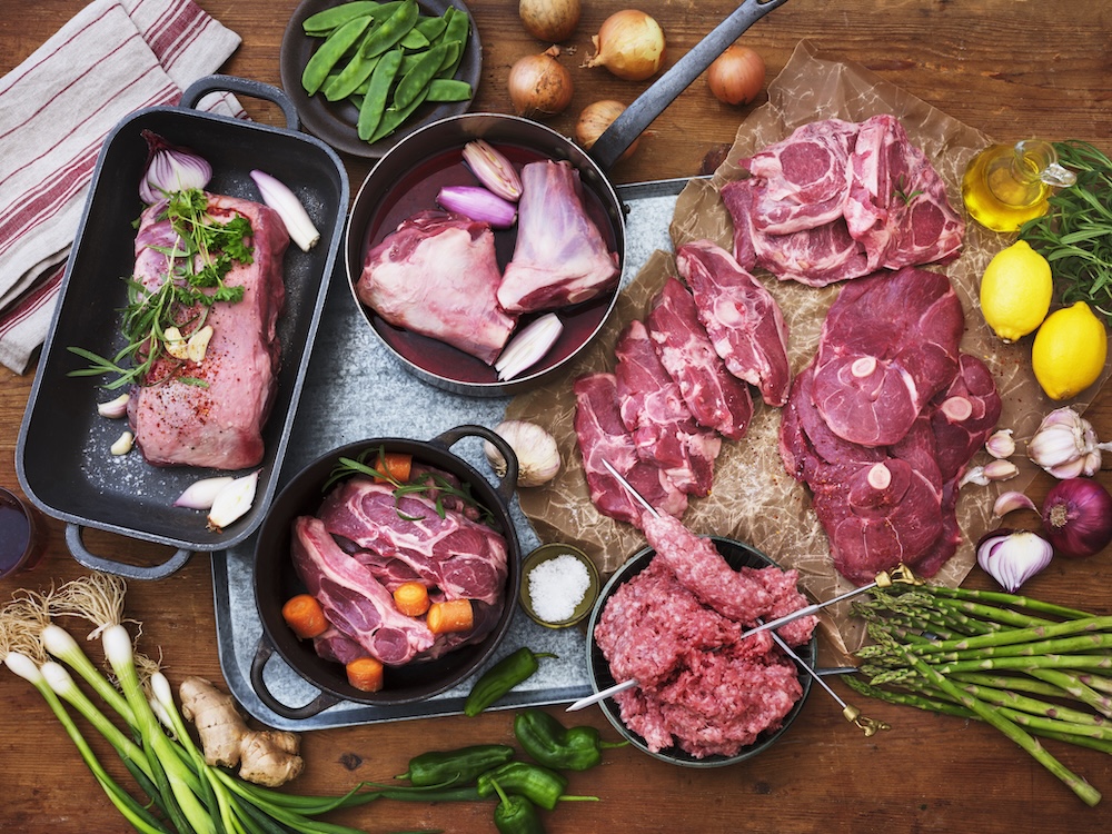 köttdetaljer från lamm